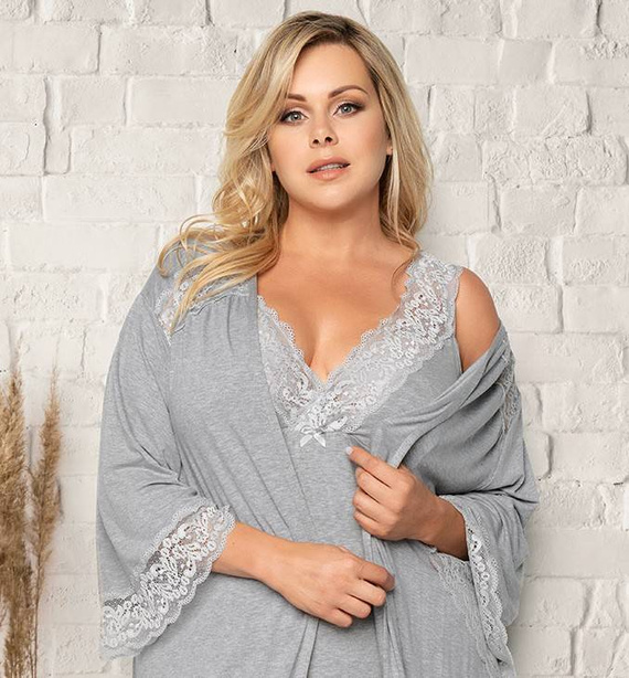 Samaria Robe Moda Italiana manica 3/4 - grigio