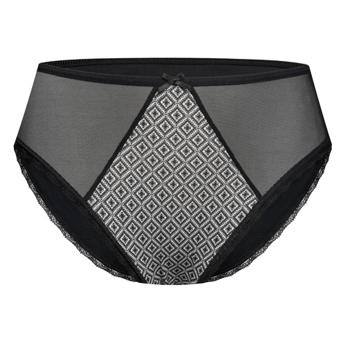 Vena VFB-485 brasiliana donna nude con ricamo e tulle, retro senza cuciture