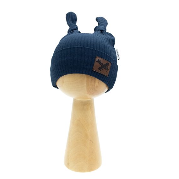 219055 Cappellino Willy Nicol - cotone, blu navy, doppio nodo