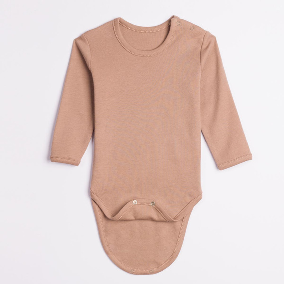 227098 Nicol BENEK Body neonato marrone manica lunga cotone con bottoni a pressione